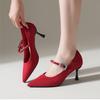 2026 European Style Pointed Toe Stiletto Mary Janes - Lightweight & Comfortable