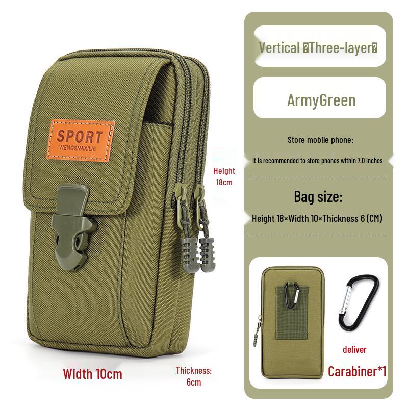 Men's Trendy Multifunctional Leather Phone Belt-Loop Pouch: Waist Bag and Tool Holder for Construction Site Work