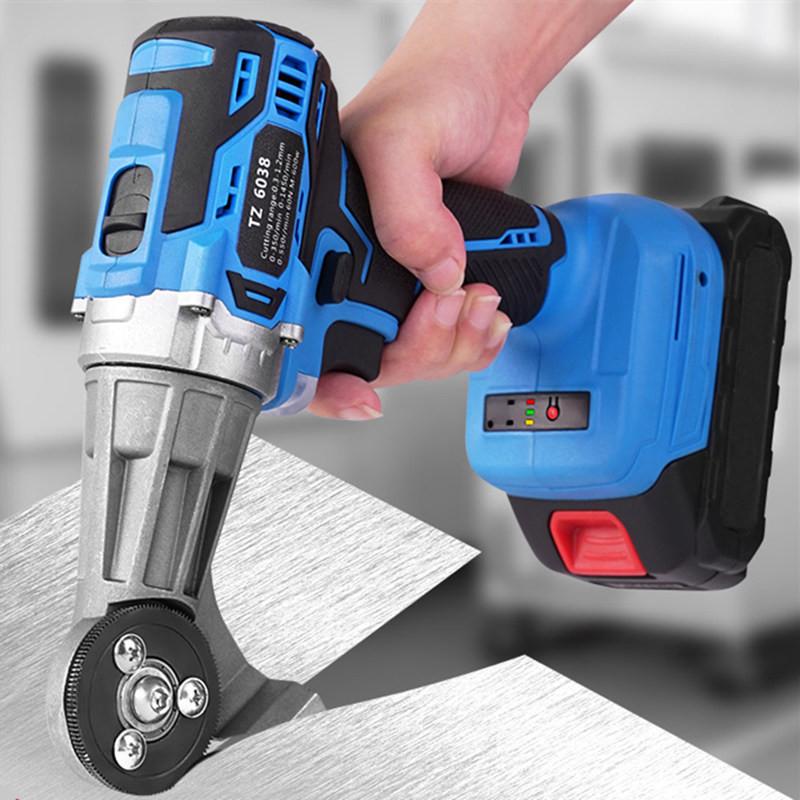 Metal Punch Scissors Power Tools Blue Cordless Plate Cutter Electric Metal Sheet Cutting Saw