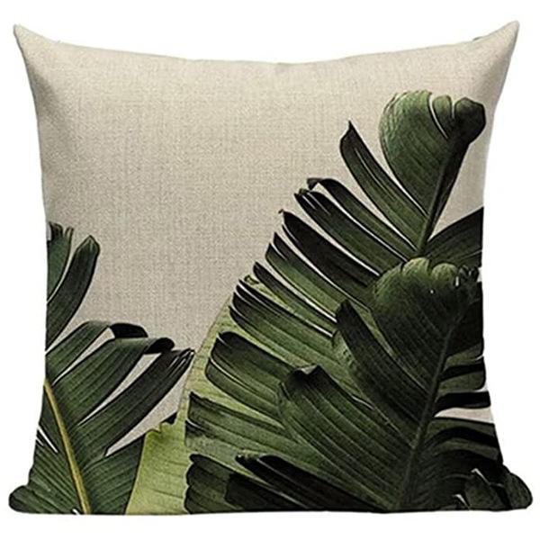 New Nordic Green Plant Printed Pillow Case Sofa Pillow Leaf Series Decorative Pillow Linen