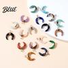 DIY Pendant Charm Gold-Plated Edging Crescent Horn Design Natural Imitation