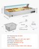 Commercial Food Warmer, 1700W Electric Stainless Steel Steam Food Warmer with Glass Cover, 8-Pan Countertop Buffet Bain Marie with Soup & Perforated