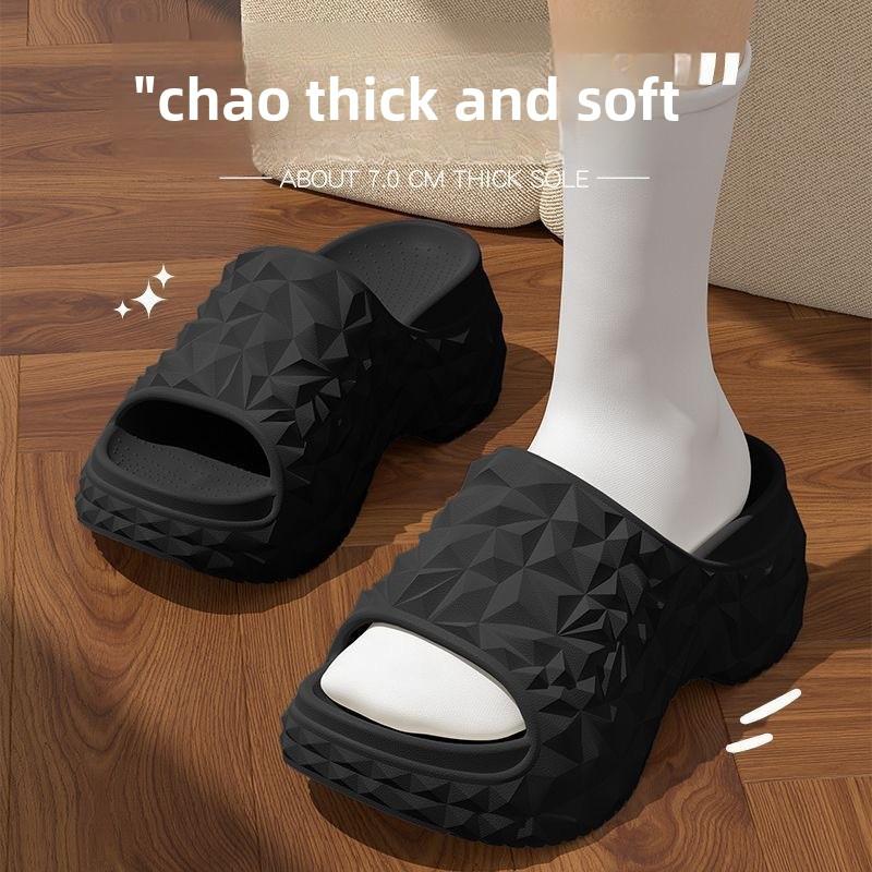 Elegantní dámské boty s tlustou podrážkou, nový diamantový design, módní protiskluzové plážové boty