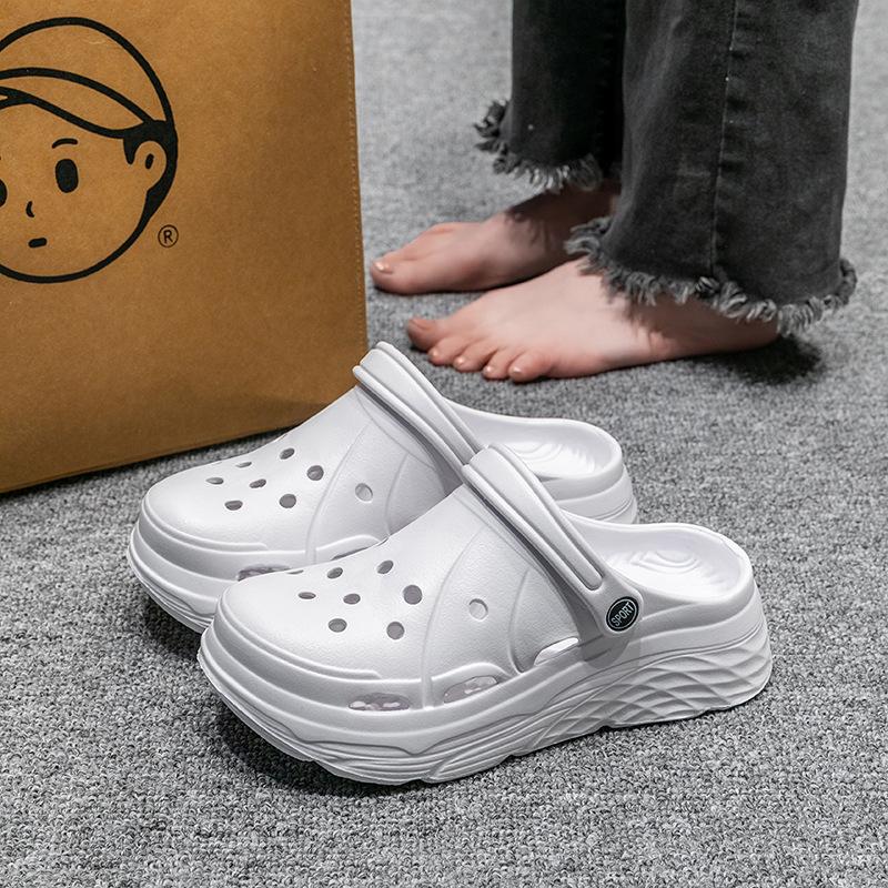 Women's Summer Slippers, Indoor Bathroom, Wear-resistant Couple, Outdoor, Perforated Shoes, Beach Shoes