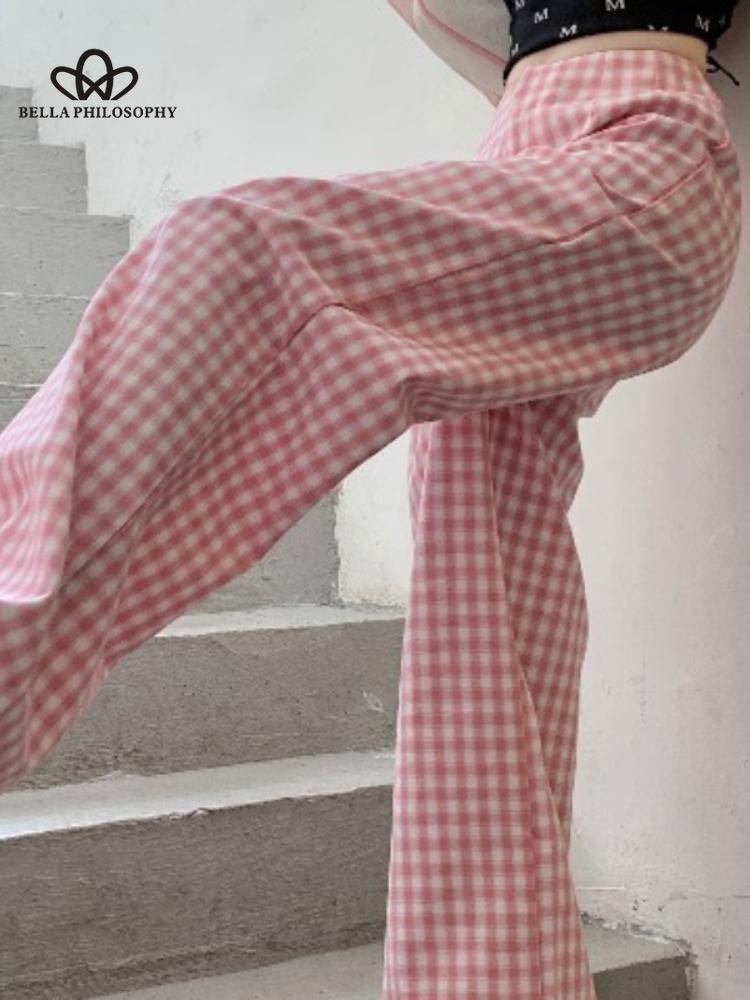 Kvinner Ny Høy midje Løs Sommer Bukser med brede ben Hot Salg Uformell mote Beskårne bukser kvinne moteklær