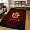 Custom Name Sunderland AFC2 Flannel Pattern Square Carpet,Area Rug,Carpet Rug for Living Room Bedroom Sofa Playroom Decor,Non-slip Floor Mat