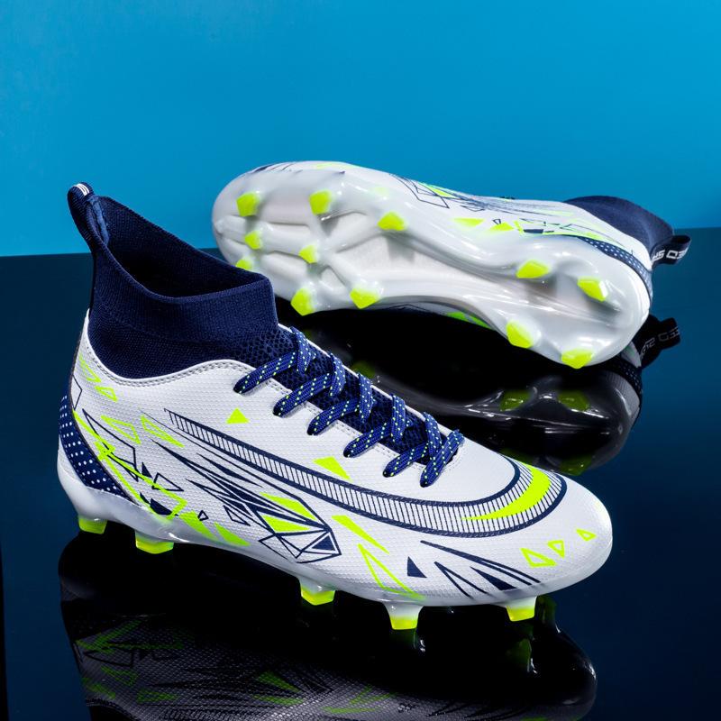 2025 Football Shoes Boys and Girls Children Adult High-top Leather Long Nails Broken Nails Training Shoes Sports Shoes