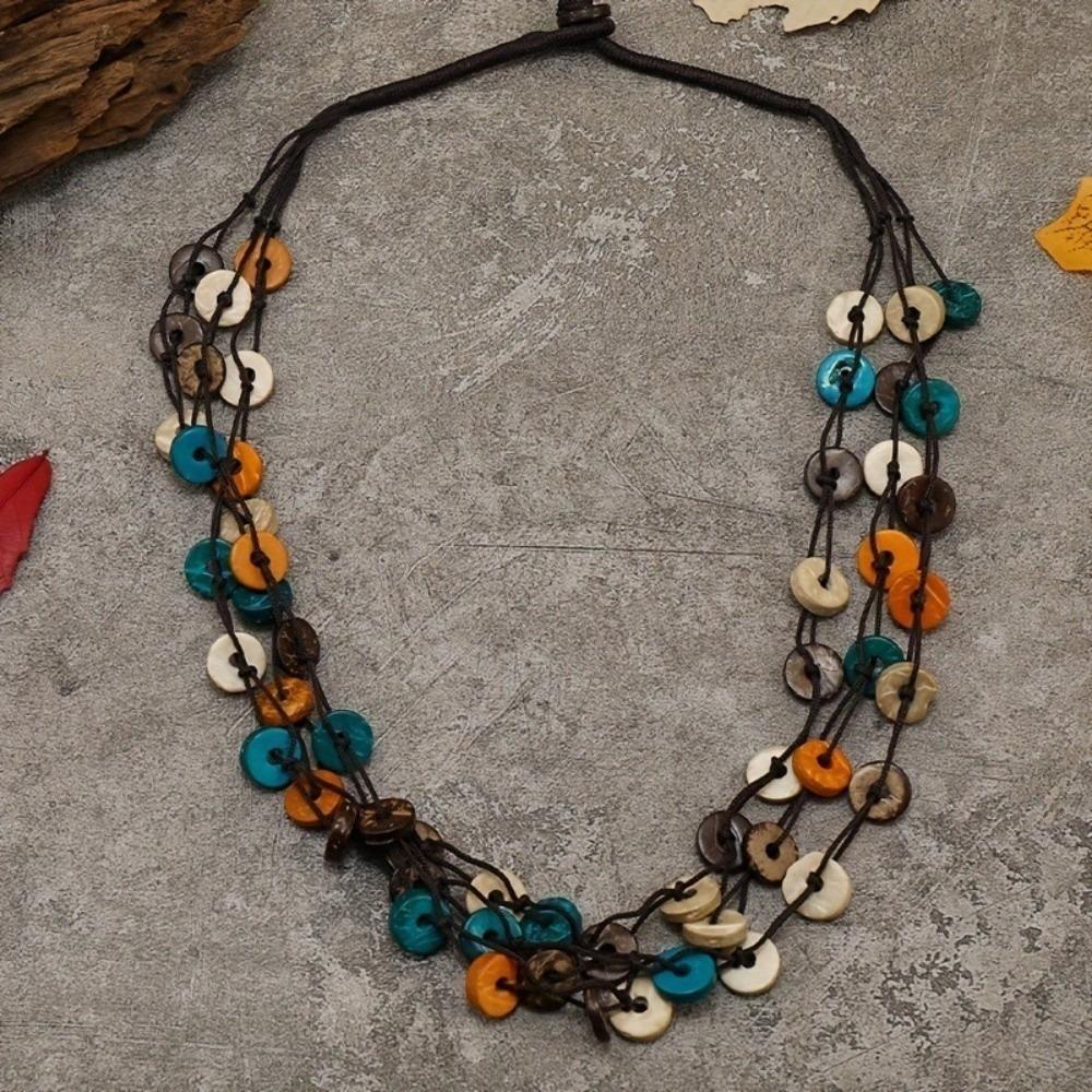 

Bohemian Style Beaded Jewelry Retro Multi-Layer Necklace Wooden Bead Necklace Women s Jewelry