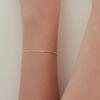 Lunne 14K Classic Snake 0.7 Snake Chain Bracelet (14K Gold) #Br02