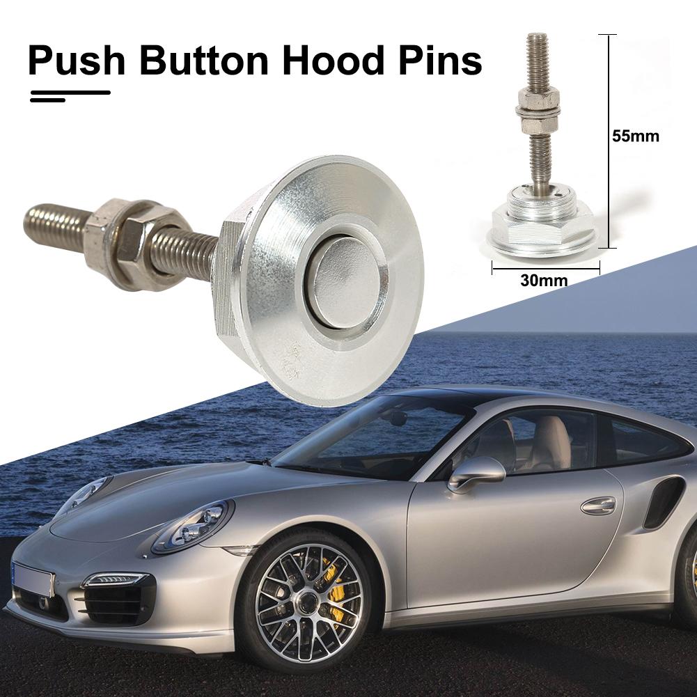 

30 мм кнопка капота штифты замок клип комплект капот замок быстрозащелка (Серебряный)