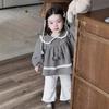 Set Autunnale da Ragazza Top Babydoll in Pizzo e Pantaloni - Stile Coreano