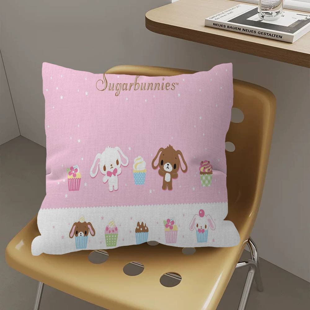 Cartoon Niedliche S-Sugarbunnies Kissenbezug Kissenhülle Deko Kissenbezug Bedruckter Kissenbezug für Sofa