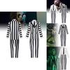 Strepitoso Completo Completo a Strisce di Michael Keaton Costume Cosplay di Halloween