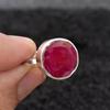 Rich Red Ruby Gemstone 925 Sterling Silver Ring Jewelry, Artisan Handmade Wedding Gift Ring