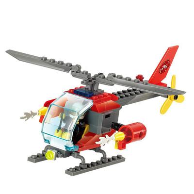 Fire Rescue Helicopter Aircraft Model Building Blocks Enlighten Construction Figure Toys For Childre