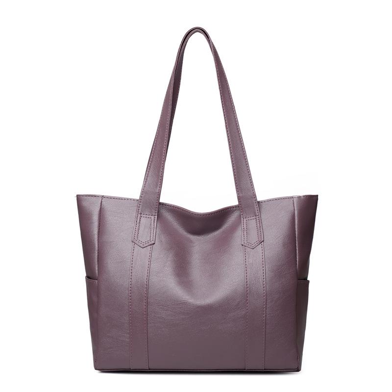 Women's PU Leather Tote Bag - Versatile, Large Capacity, Fashionable Shoulder or Underarm Bag for Shopping and Commutes