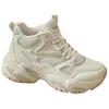 Skechers DLites Comfortable Versatile Breathable Rebound High-Top Running Shoes Women Sneakers Beige 168023-WLPK