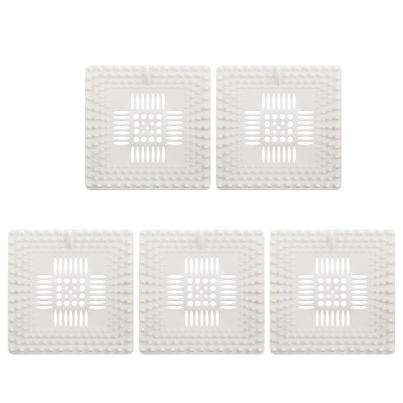 Multiple Color Hair Stoppers Portable Accessory for Shower Drain 5 Pack Sturdy Plastic Easy to Installion Bathroom