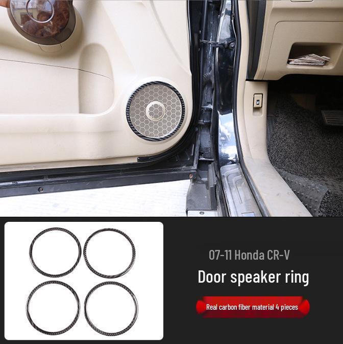07-11 Honda CRV Carbon Fiber Interior Sticker: Steering Wheel, Center Console, Shift Panel