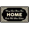 May God Bless This HOME Doormat Outdoor Non-Slip Kitchen Floor Mat Garage Welcome Door Mat Rubber Carpet Outside