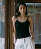 Siyajyu Sitp5218 Air Leaf Integrated Bra Cup Sleeveless Top_Black
