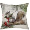 Christmas Winter Home Decoration Pillowcase Rabbit Animal Pillow Cover Suitable for Room Sofa Cushion Cover Friend Gift