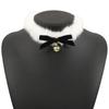 Plush Christmas Choker Velvet Bowknot Xmas Clavicle Chain  Holiday Photography Accessories