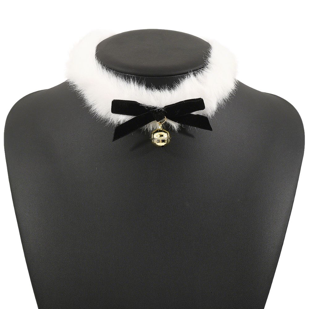 Plush Christmas Choker Velvet Bowknot Xmas Clavicle Chain  Holiday Photography Accessories