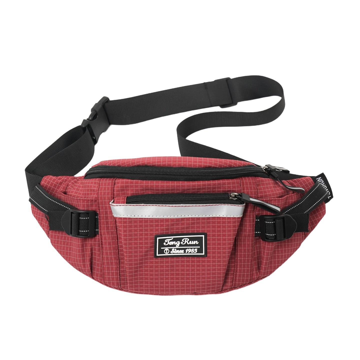 

Simple tooling style men s messenger bag waterproof breast bag sports leisure lightweight cycling bag travel mountain climbing small backpack красный
