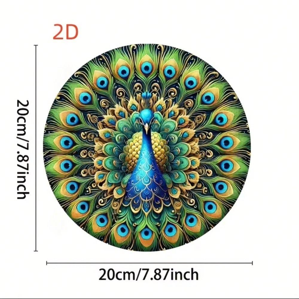 Vintage Green Peacock Metal Wall Art for Festive Indoor Outdoor Decor