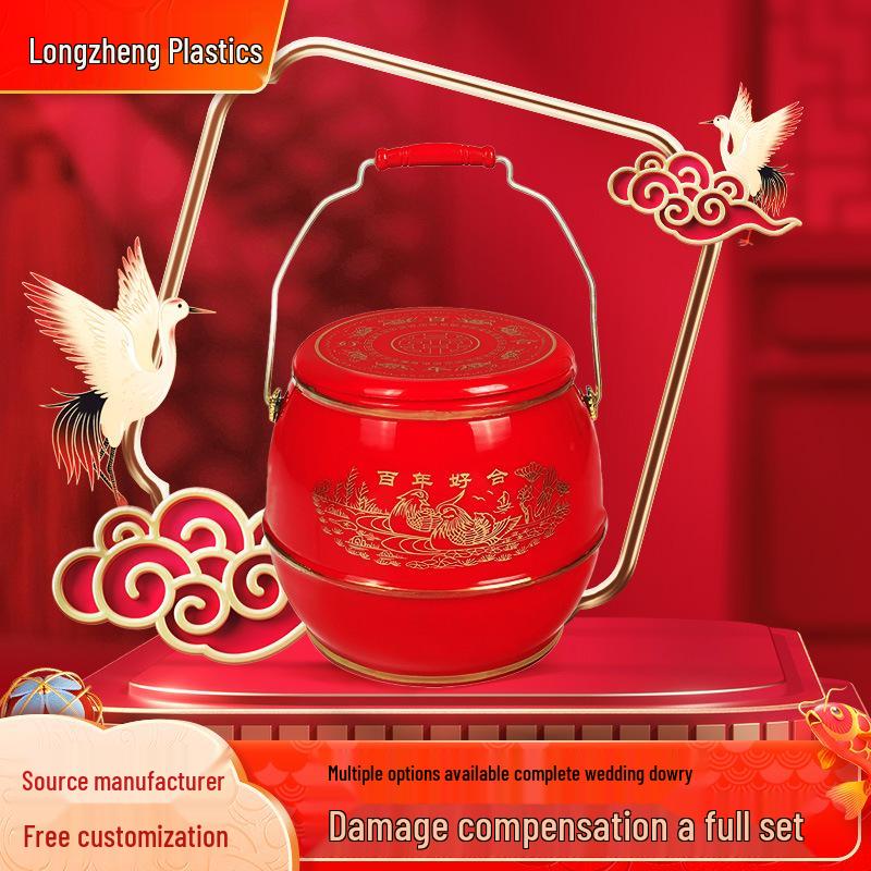 Large Plastic Bride's Dowry Bucket - Wedding Room Ornament for Harmony