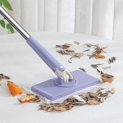 Automatic Cloth Clamp Mop with Rag 360 Degree Rotating Extended Mop Dry/Wet