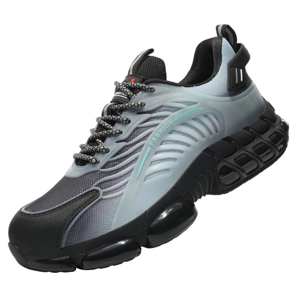 

Новая модная рабочая защитная обувь для мужчин, строительные рабочие ботинки, промышленные мужские кроссовки с небьющимся стальным носком, обувь 37