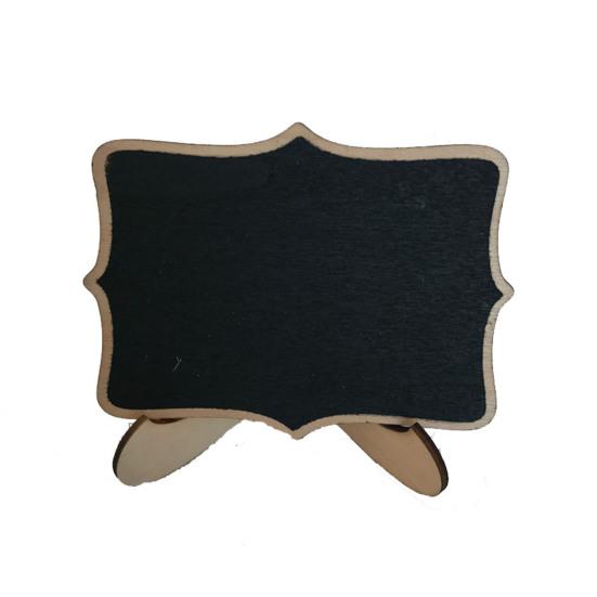 Mini Tablica Kredowa ze Stojakiem Wielokrotnego Użytku Mała Tablica Ozdoba Zmazywalna Drewniana Tablica na Wiadomości Znak Dekoracja na Biurko