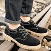 Oulylan Male Anti Smashing Work Footwear Pure Color Steel Toe Security Shoes Puncture-Proof Lace Up Safety Boots for Men