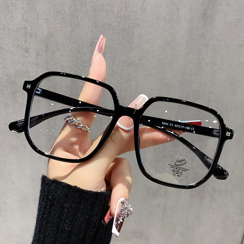 Fashion Leopard Oversized Myopia Glasses Women Square Blue Light Blocking Ultralight TR90 Minus Diopter Eyeglasses