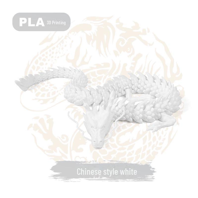 "Handcrafted 3D Printed Crystal Dragon Ornaments - Chinese Dragon & Dragon Egg Toys"