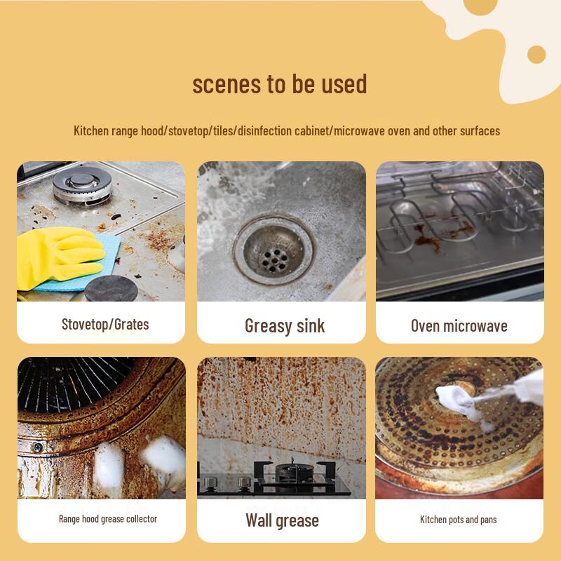 Shuiweishi Kitchen Heavy Oil Cleaner 4-Piece Set