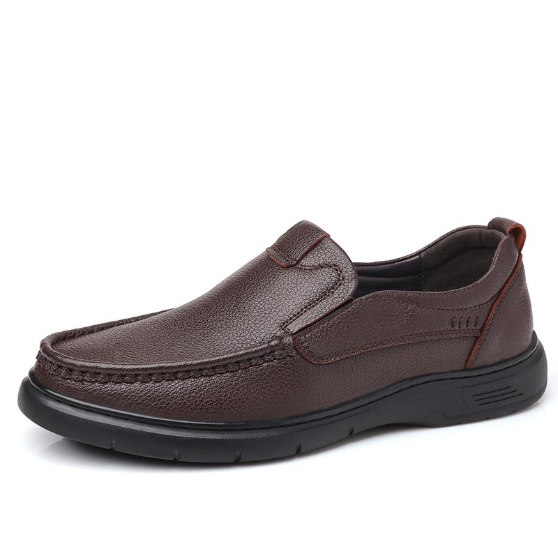 Men's Breathable Leather Loafers Comfortable Slip-On Men's Driving Shoes Men Casual Lightweight Business Male Dress Shoes