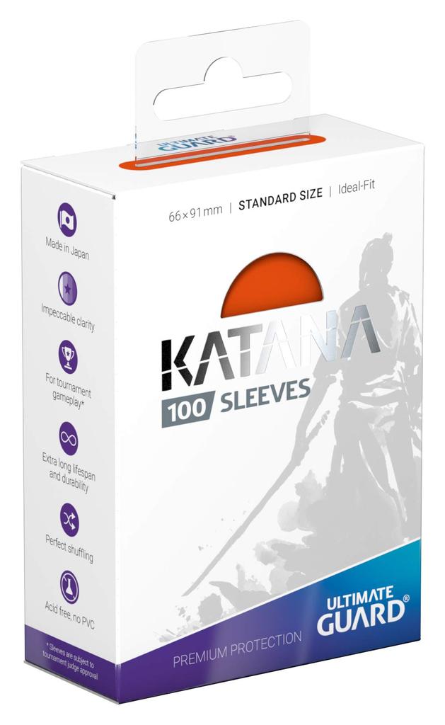 Ultimate Guard Katana Sleeve Standard Size 100 Card Sleeves Orange