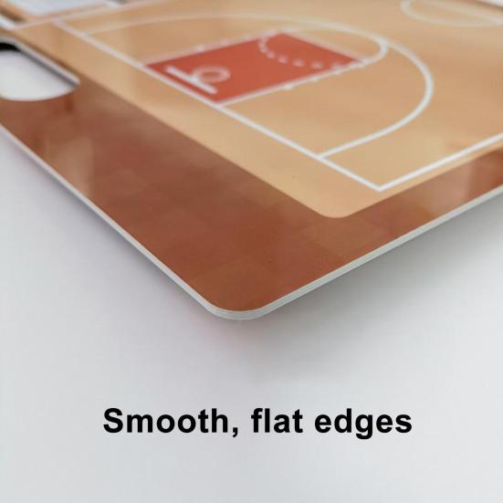 Basketball Dry Erase Clipboard with Handle Smooth Surface Portable Handheld Double Sided Basketball Coaching Board with Markers