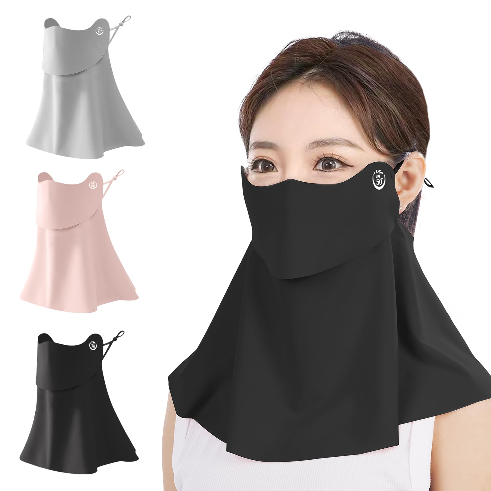 

COMEDYKING Новинка для лета Запатентованная защита от солнца Лицо УФ Ледяной шелк Раздельный Прохладный к солнцу Солнцезащитный крем для лица Комфортные уши Регулируемые уши Защита от солнца