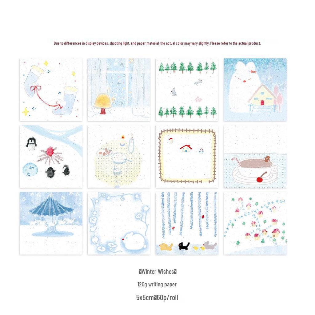Waka Waka Hand-painted 60-Day Date Stickers Mini Paper Pad