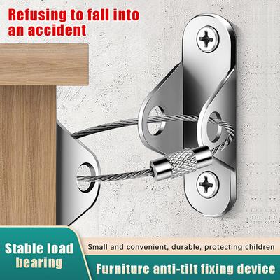1Set Furniture Anchors Anti Tip Furniture Anchors Earthquake Strap For Proofing Anchor Furniture Bookshelf Fasteners To Wall
