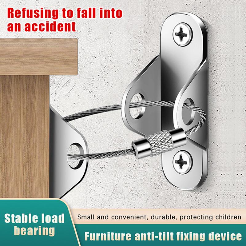 1Set Furniture Anchors Anti Tip Furniture Anchors Earthquake Strap For Proofing Anchor Furniture Bookshelf Fasteners To Wall