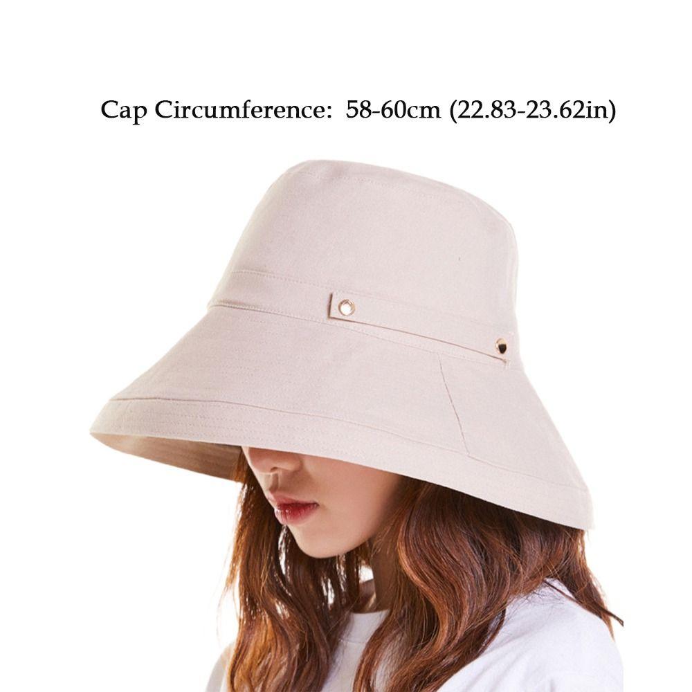 Cotton Linen Women's Sunshade Hat Wide Brim Windproof Hat Versatile Fisherman's Hat  Garden