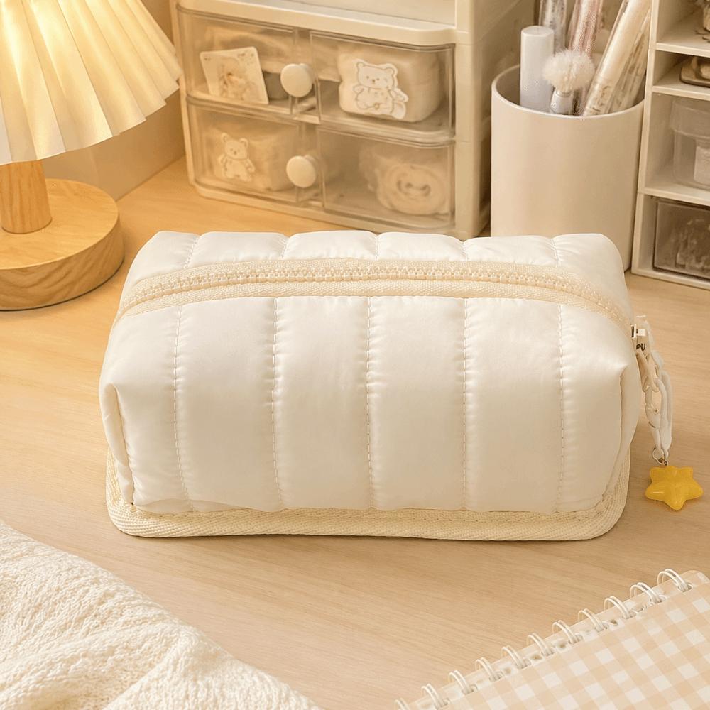 Large Capacity Pencil Case Solid Color Pencil Pouch Portable Stationery Pouch  Gift