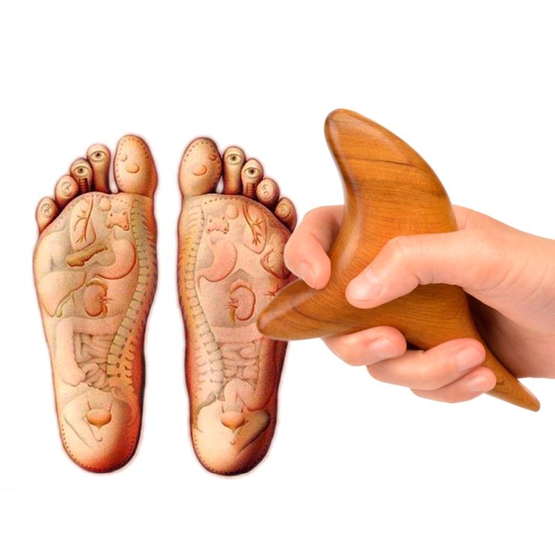 Trigeminal Body Massager Neck Shiatsu Reflexology Wooden For Blood Circulation