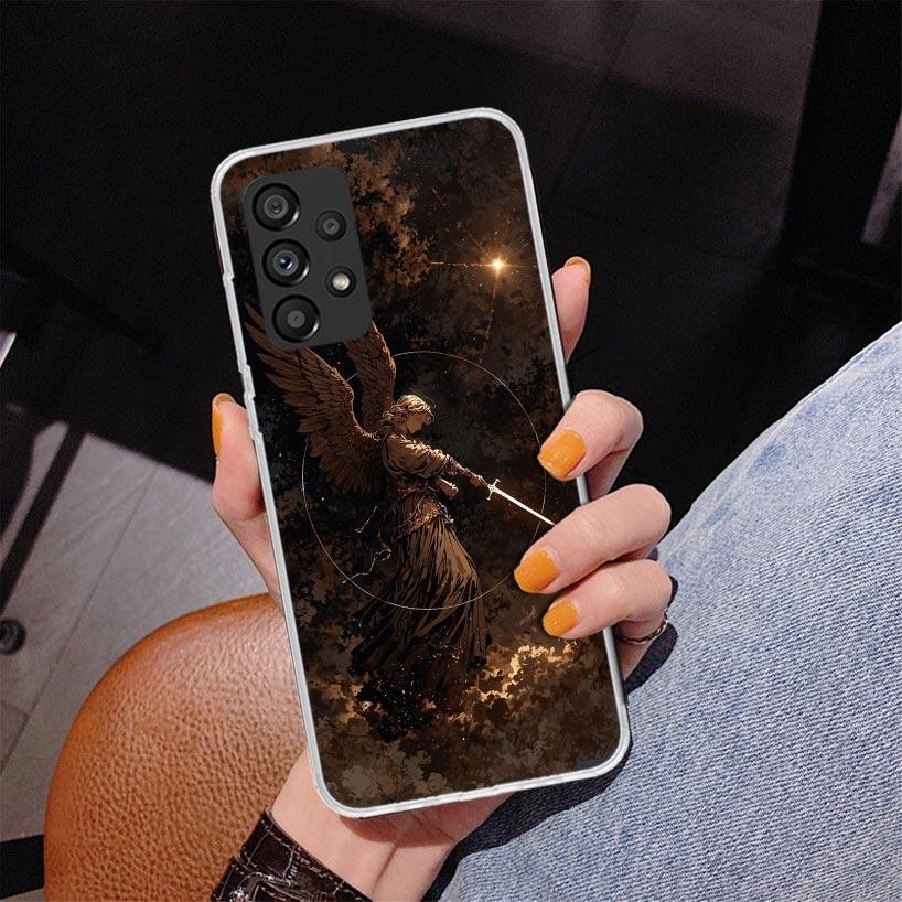 Archangel Michael Phone Case For Samsung Galaxy A52 A32 A22 A12 A51 A31 A50S A30S A20S A10S Note 20 Ultra 10 Plus S10 A72 A71 Ga