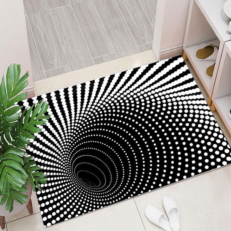 

3D трехмерный кристальный бархатный напольный коврик с рисунком из мультфильма Vertigo ковер для дома, спальни, гостиной, дверной коврик для ванной комнаты, нескользящий коврик для ног 40x60